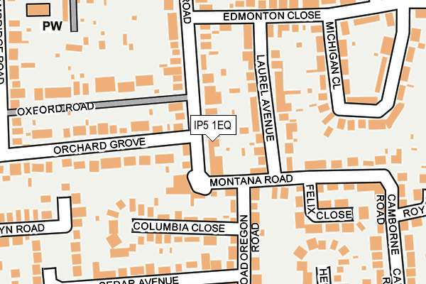 IP5 1EQ map - OS OpenMap – Local (Ordnance Survey)