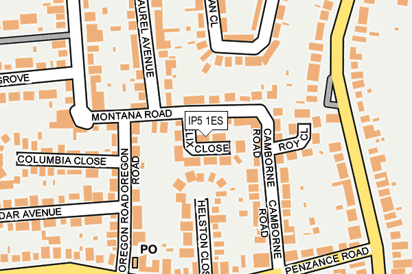 IP5 1ES map - OS OpenMap – Local (Ordnance Survey)
