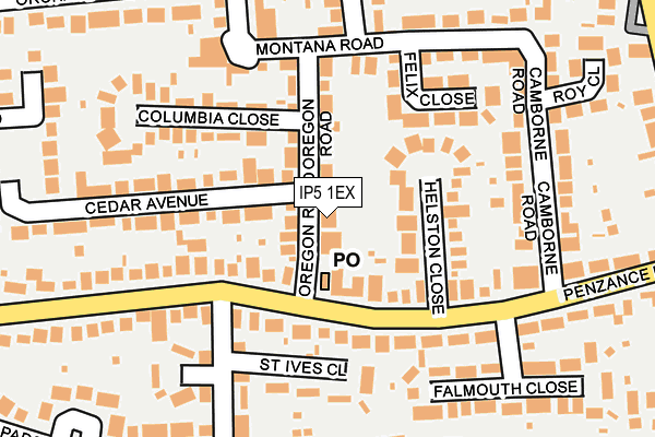 IP5 1EX map - OS OpenMap – Local (Ordnance Survey)