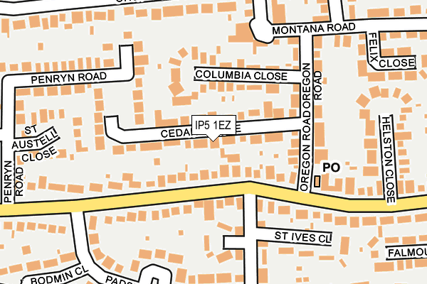 IP5 1EZ map - OS OpenMap – Local (Ordnance Survey)