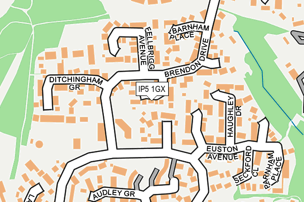 IP5 1GX map - OS OpenMap – Local (Ordnance Survey)
