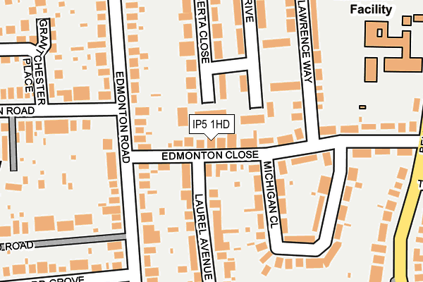 IP5 1HD map - OS OpenMap – Local (Ordnance Survey)