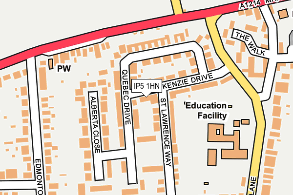 IP5 1HN map - OS OpenMap – Local (Ordnance Survey)