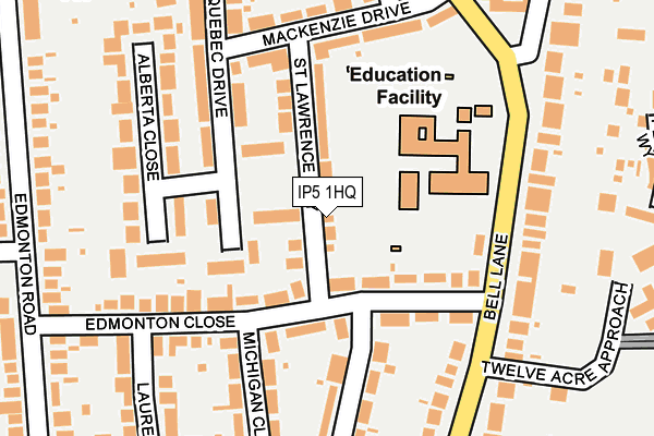 IP5 1HQ map - OS OpenMap – Local (Ordnance Survey)