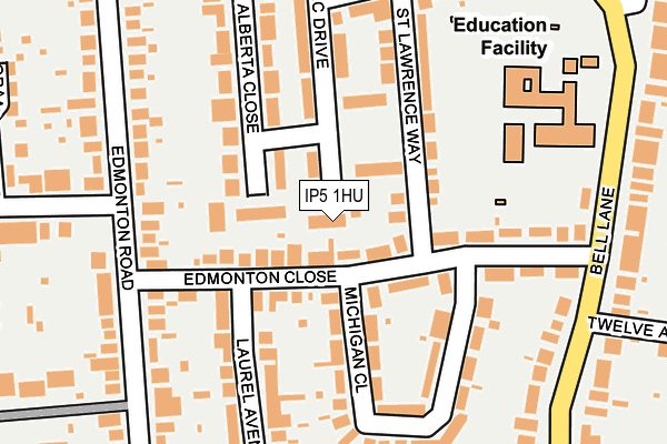 IP5 1HU map - OS OpenMap – Local (Ordnance Survey)