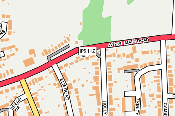 IP5 1HZ map - OS OpenMap – Local (Ordnance Survey)