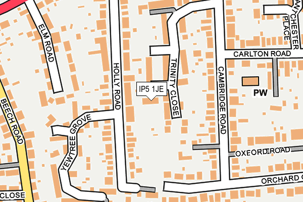 IP5 1JE map - OS OpenMap – Local (Ordnance Survey)