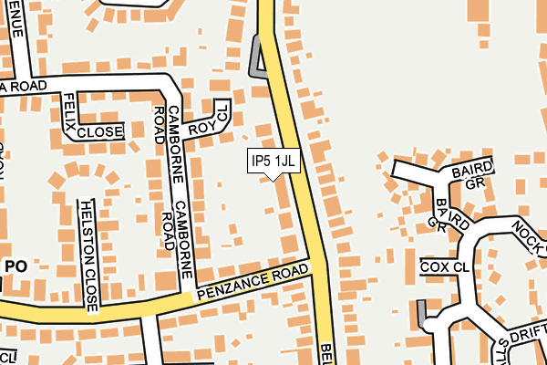 IP5 1JL map - OS OpenMap – Local (Ordnance Survey)