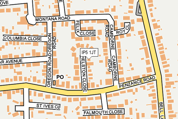 IP5 1JT map - OS OpenMap – Local (Ordnance Survey)