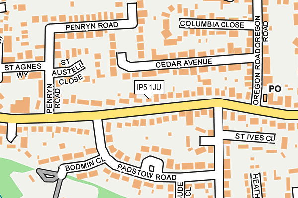 IP5 1JU map - OS OpenMap – Local (Ordnance Survey)