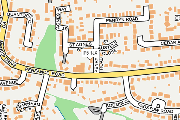 IP5 1JX map - OS OpenMap – Local (Ordnance Survey)