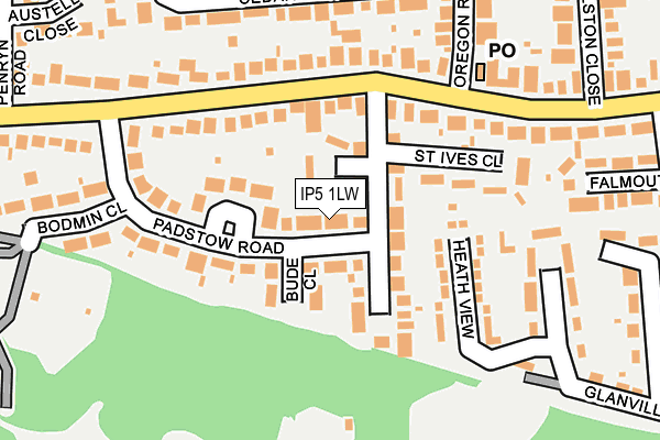 IP5 1LW map - OS OpenMap – Local (Ordnance Survey)