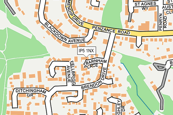 IP5 1NX map - OS OpenMap – Local (Ordnance Survey)