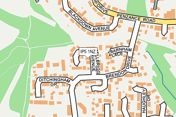 IP5 1NZ map - OS OpenMap – Local (Ordnance Survey)