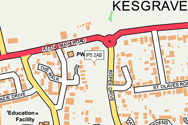 IP5 2AB map - OS OpenMap – Local (Ordnance Survey)