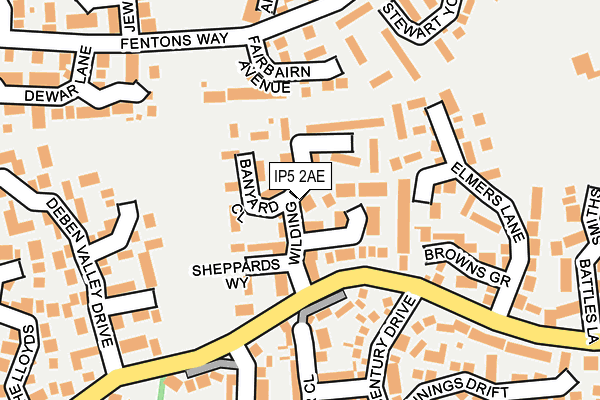 IP5 2AE map - OS OpenMap – Local (Ordnance Survey)