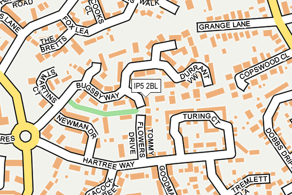 IP5 2BL map - OS OpenMap – Local (Ordnance Survey)