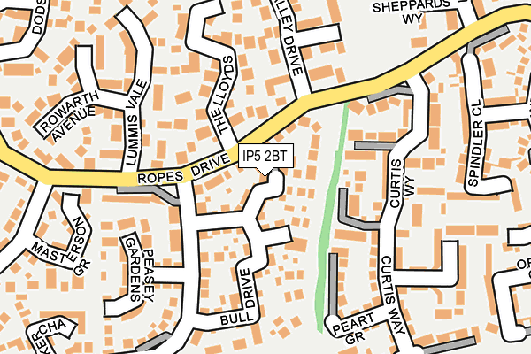 IP5 2BT map - OS OpenMap – Local (Ordnance Survey)