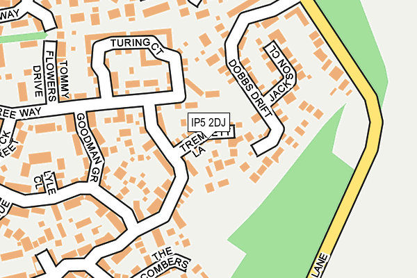 IP5 2DJ map - OS OpenMap – Local (Ordnance Survey)