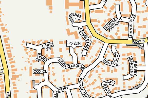 IP5 2DN map - OS OpenMap – Local (Ordnance Survey)