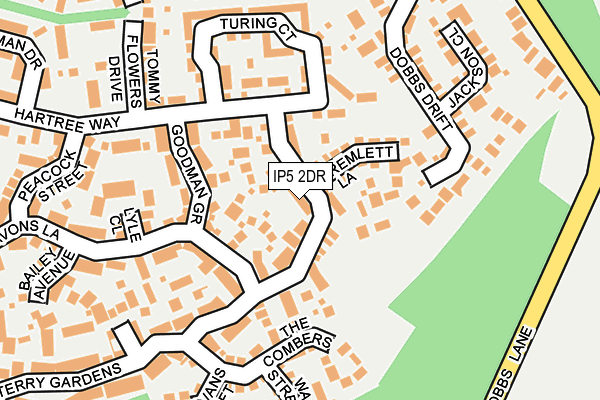 IP5 2DR map - OS OpenMap – Local (Ordnance Survey)