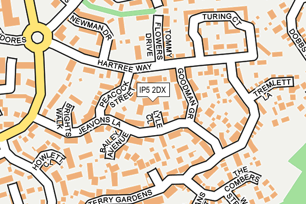 IP5 2DX map - OS OpenMap – Local (Ordnance Survey)