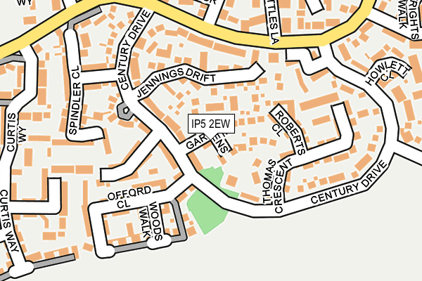 IP5 2EW map - OS OpenMap – Local (Ordnance Survey)