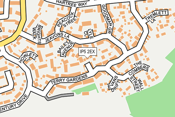IP5 2EX map - OS OpenMap – Local (Ordnance Survey)