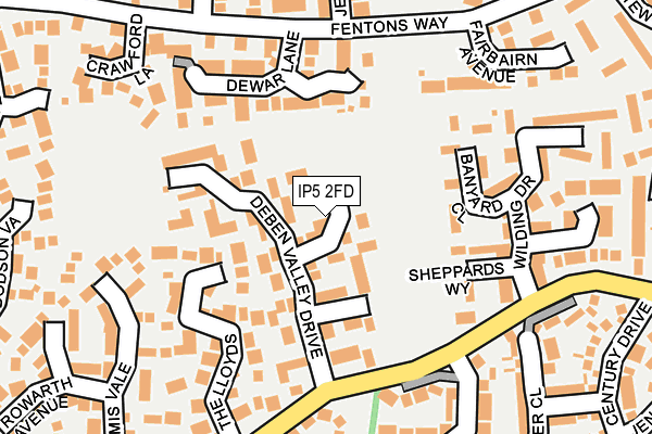 IP5 2FD map - OS OpenMap – Local (Ordnance Survey)