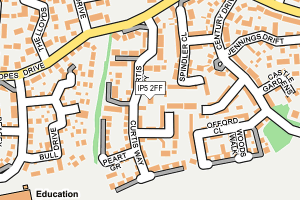 IP5 2FF map - OS OpenMap – Local (Ordnance Survey)