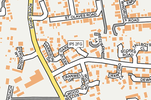 IP5 2FG map - OS OpenMap – Local (Ordnance Survey)