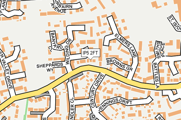 IP5 2FT map - OS OpenMap – Local (Ordnance Survey)