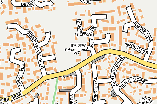 IP5 2FW map - OS OpenMap – Local (Ordnance Survey)