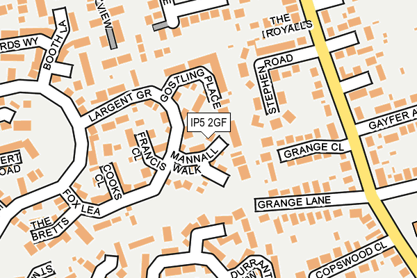 IP5 2GF map - OS OpenMap – Local (Ordnance Survey)