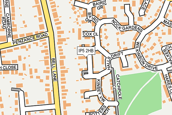 IP5 2HB map - OS OpenMap – Local (Ordnance Survey)