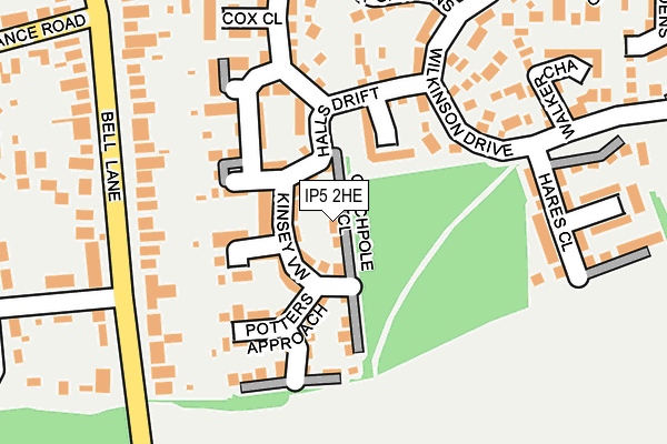 IP5 2HE map - OS OpenMap – Local (Ordnance Survey)