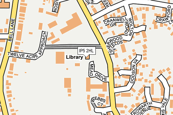 IP5 2HL map - OS OpenMap – Local (Ordnance Survey)