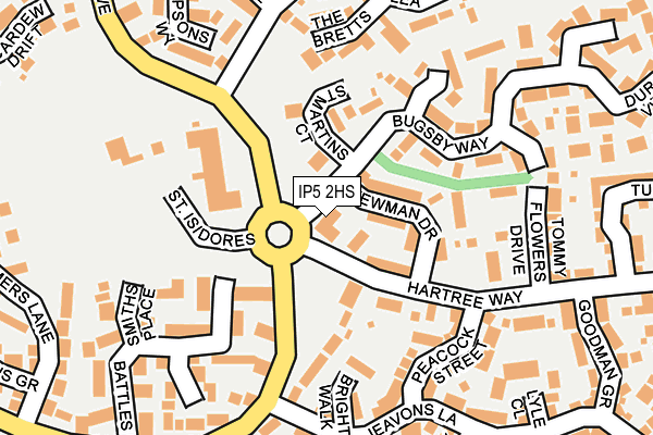 IP5 2HS map - OS OpenMap – Local (Ordnance Survey)