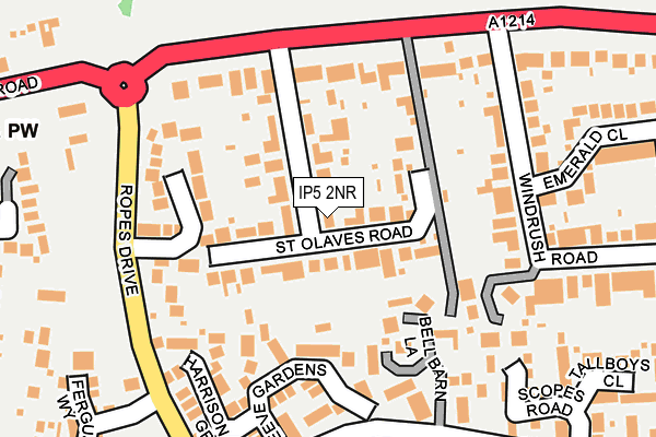 IP5 2NR map - OS OpenMap – Local (Ordnance Survey)