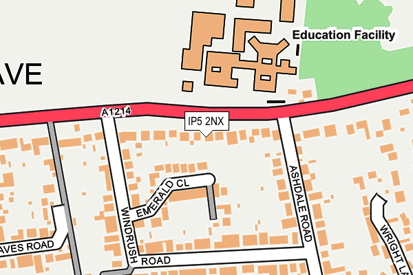 IP5 2NX map - OS OpenMap – Local (Ordnance Survey)