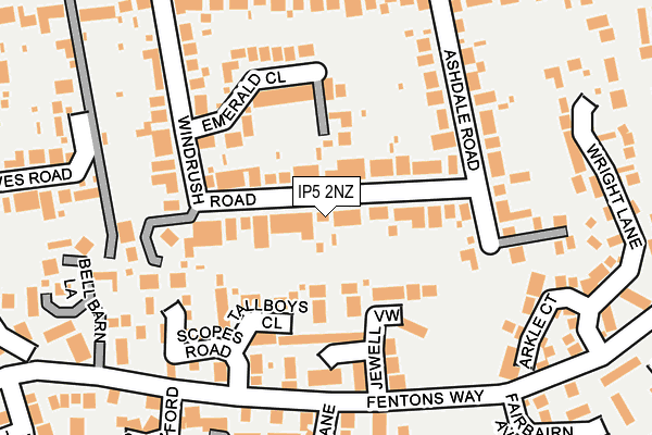 IP5 2NZ map - OS OpenMap – Local (Ordnance Survey)