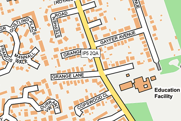 IP5 2QA map - OS OpenMap – Local (Ordnance Survey)
