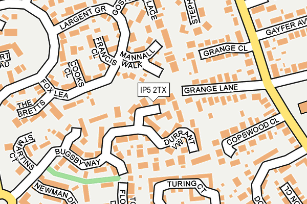 IP5 2TX map - OS OpenMap – Local (Ordnance Survey)