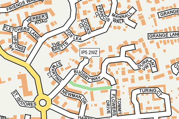 IP5 2WZ map - OS OpenMap – Local (Ordnance Survey)