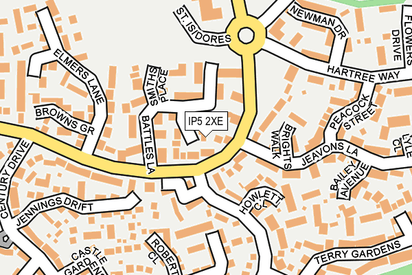 IP5 2XE map - OS OpenMap – Local (Ordnance Survey)