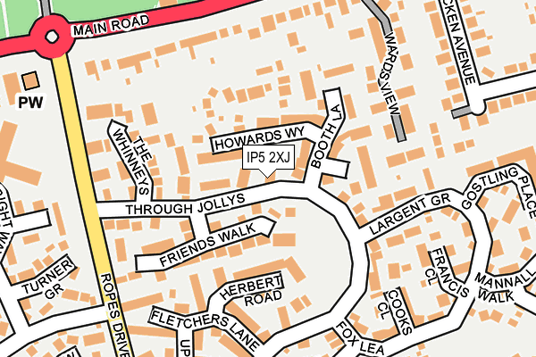 IP5 2XJ map - OS OpenMap – Local (Ordnance Survey)