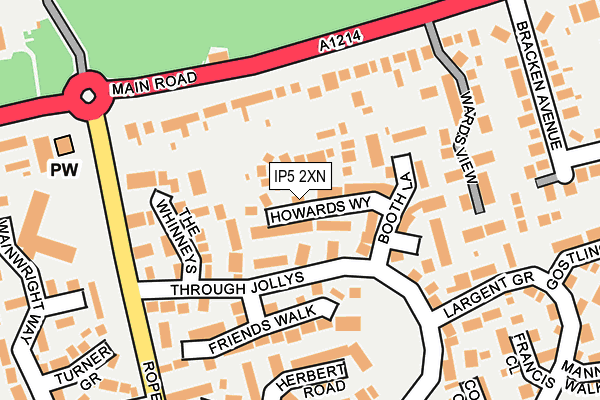 IP5 2XN map - OS OpenMap – Local (Ordnance Survey)
