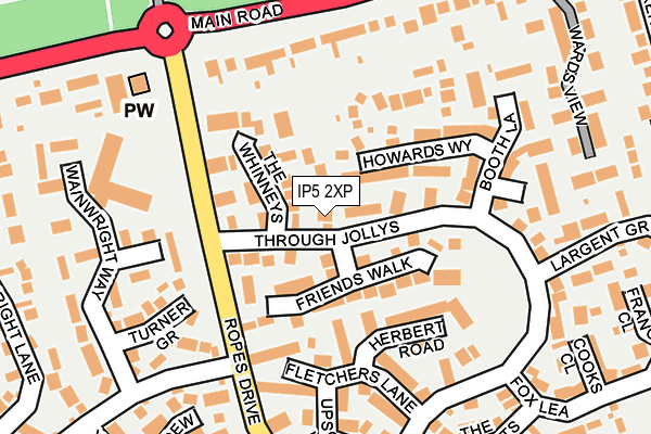 IP5 2XP map - OS OpenMap – Local (Ordnance Survey)