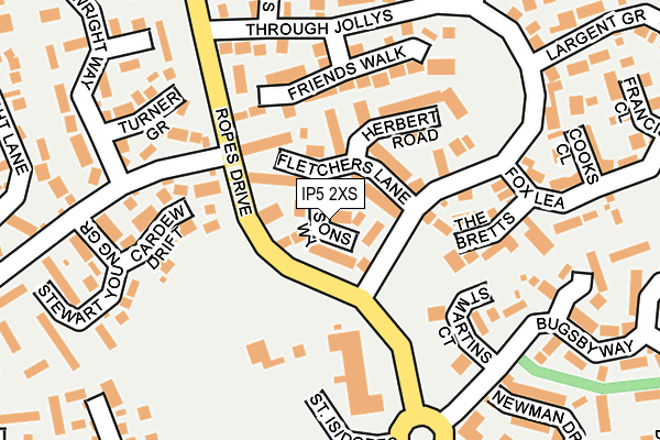IP5 2XS map - OS OpenMap – Local (Ordnance Survey)