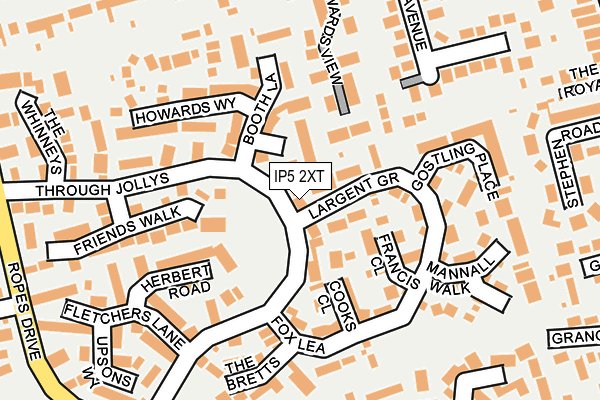 IP5 2XT map - OS OpenMap – Local (Ordnance Survey)